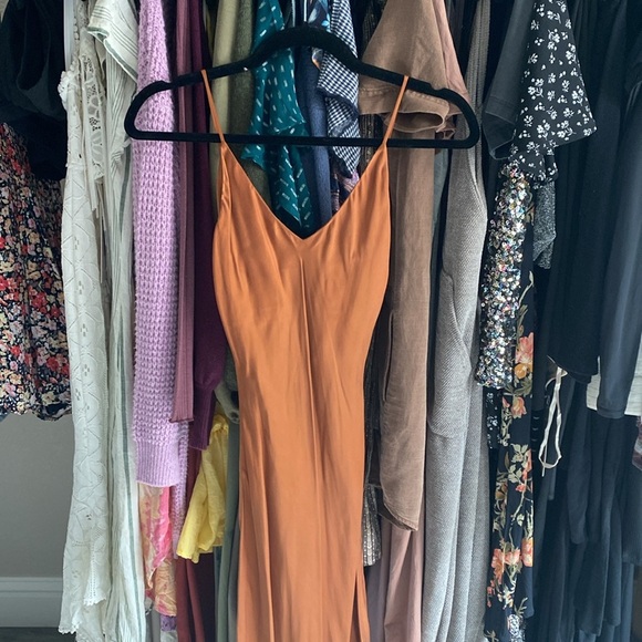 Jonathan Simkhai Isla Bias Maxi Dress in Toffee - Picture 4 of 7